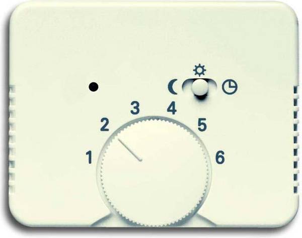 Busch-Jaeger Zentralscheibe elf/ws Temp.Regl.m.Nachtabs 1795-22G 70 mm, 54 15 mm