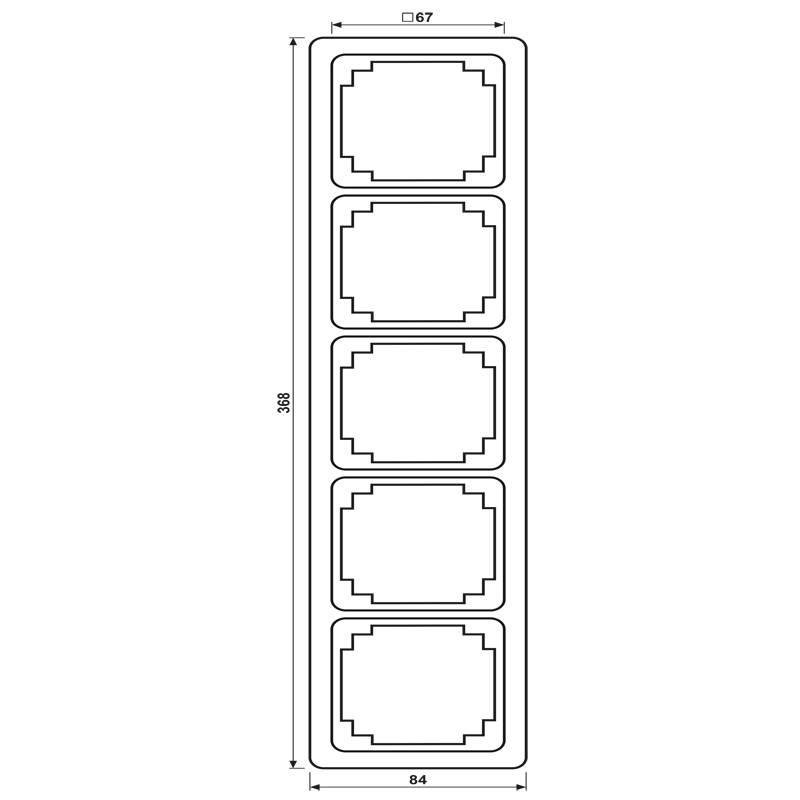 Jung Rahmen 5-fach sw CDP 585 SW-1