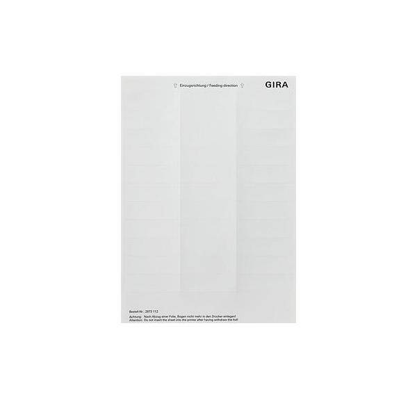 Gira Beschriftungsbogen 2873112