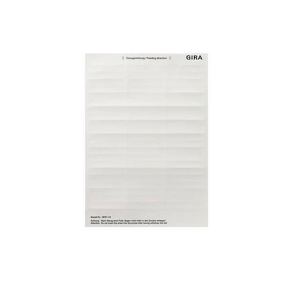 Gira Beschriftungsbogen 2876112-0