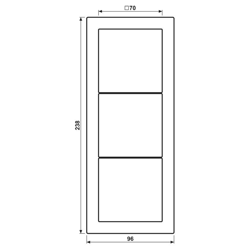 Jung Rahmen 3-fach alu FDAL 2983-1