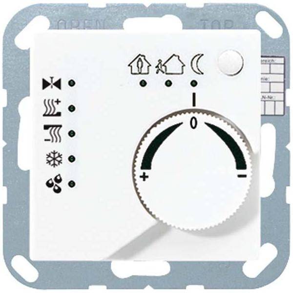 Jung Raumtemperaturregler UP KNX aws glz A500 A 2178 TS WW Bedienelement LED