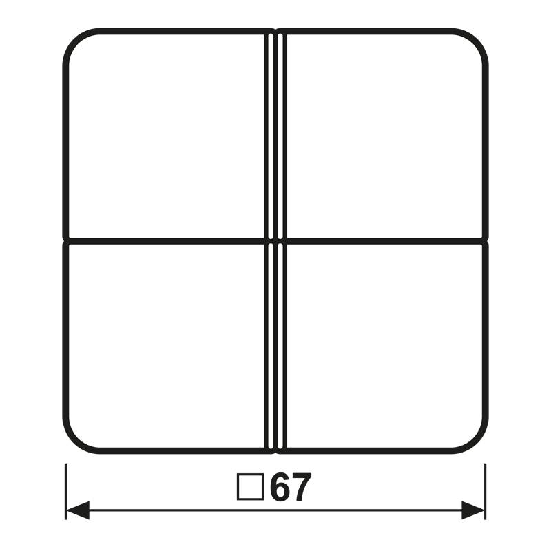 Jung Tastensatz 4-fach aws CD 404 TSA WW-1