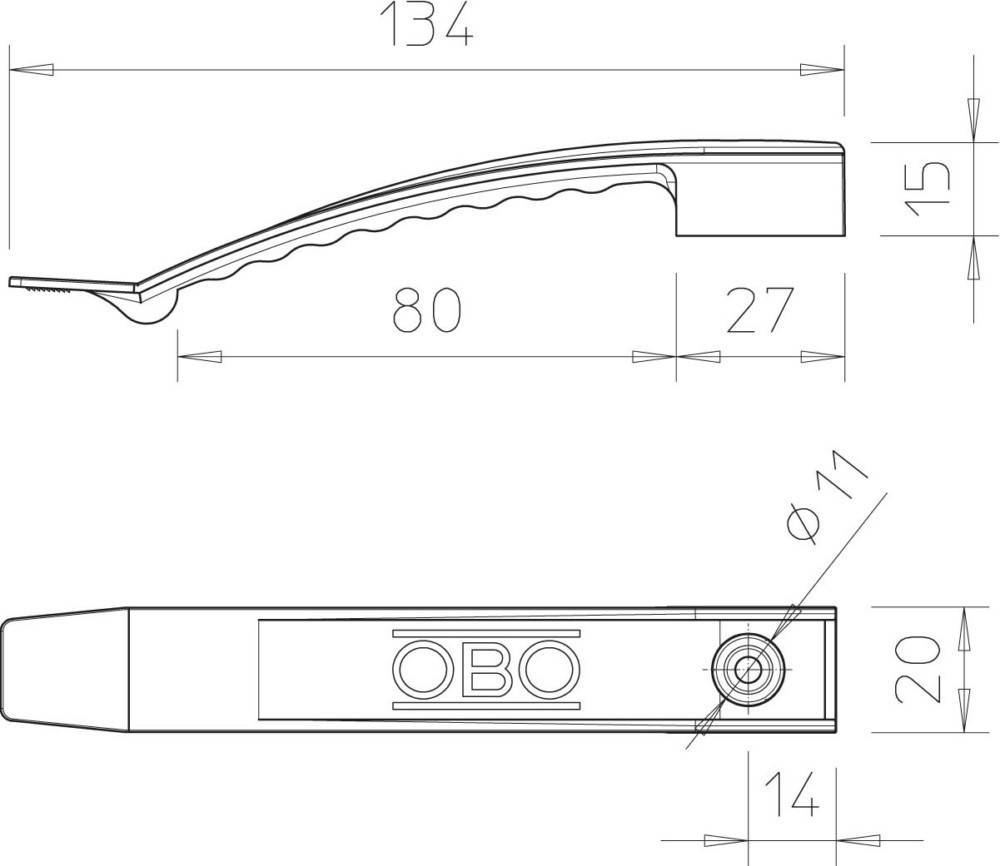 OBO Bettermann Kabelklammer 2032 AS-1