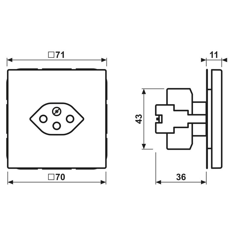 Jung Steckdose Schweizer Norm LS 1520-13 SEV-2