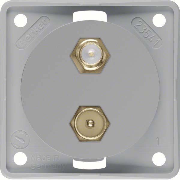Berker Antennen Verbinderdose gr/matt, TV/SAT 845632506