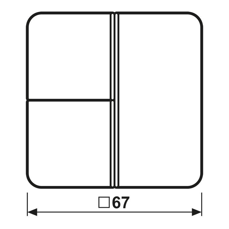 Jung Tastensatz 3-fach ws CD 403 TSA-1