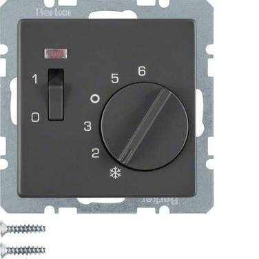 Berker Temperaturregler 20306086 anthrazit samt