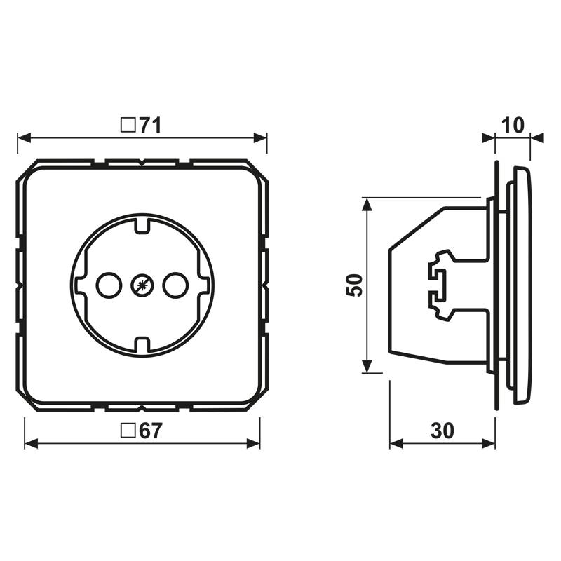 Jung SCHUKO-Steckdose 16A 250V CD 1520 NBF WW-1