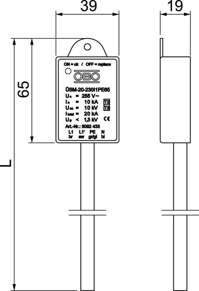 OBO Bettermann Überspannungsschutzmodul ÜSM-20--1