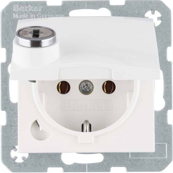 Berker SCHUKO-Steckdose polarweiß glänzend 47638989