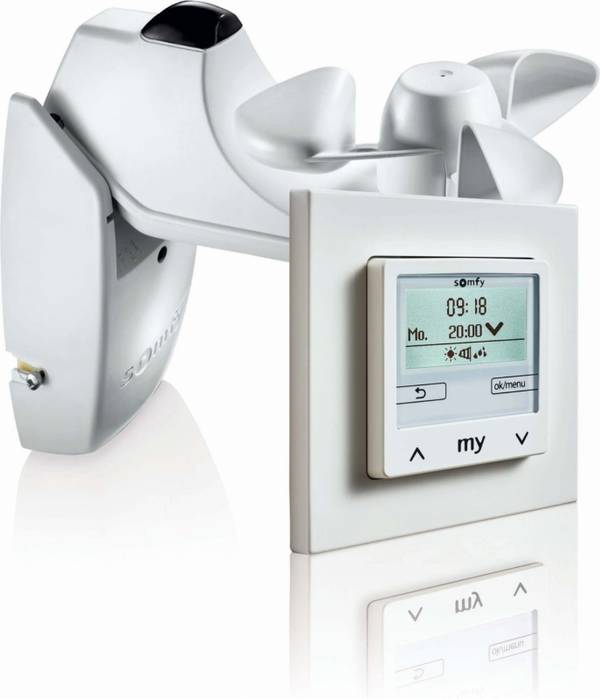 SOMFY - 1818318 Soliris Smoove Uno Pure White Kit mit W/S-Sensor Rahmen