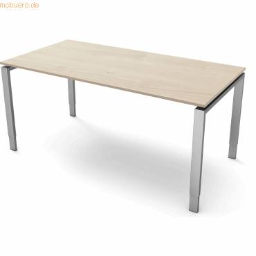 Schreibtisch Form5 4-Bein-Gestell 160x80x68-82cm ahorn-0