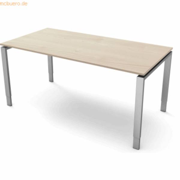 Schreibtisch Form5 4-Bein-Gestell 160x80x68-82cm ahorn
