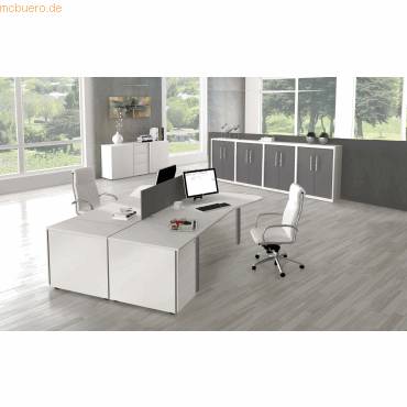 Schreibtisch Form5 4-Bein-Gestell 160x80x68-82cm ahorn-1