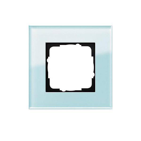 GIRA Esprit Glas, Blau, Schraubenlos, 95 mm, 95 mm, 9,85 mm, 1 Stück(e)