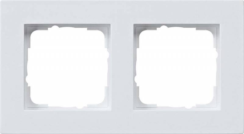 GIRA - 0212295 Abdeckrahmen 2f flach E2 Reinweiß 212295-0