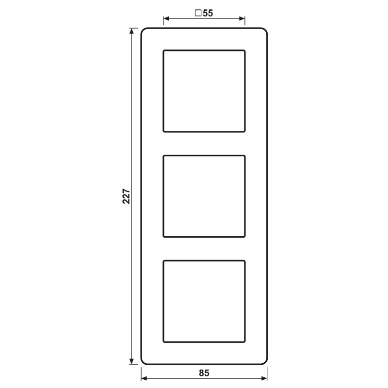 JUNG AF 583 BF WW Rahmen 3-fach waage/senkrecht AF583BFWW - Abdeckrahmen-2