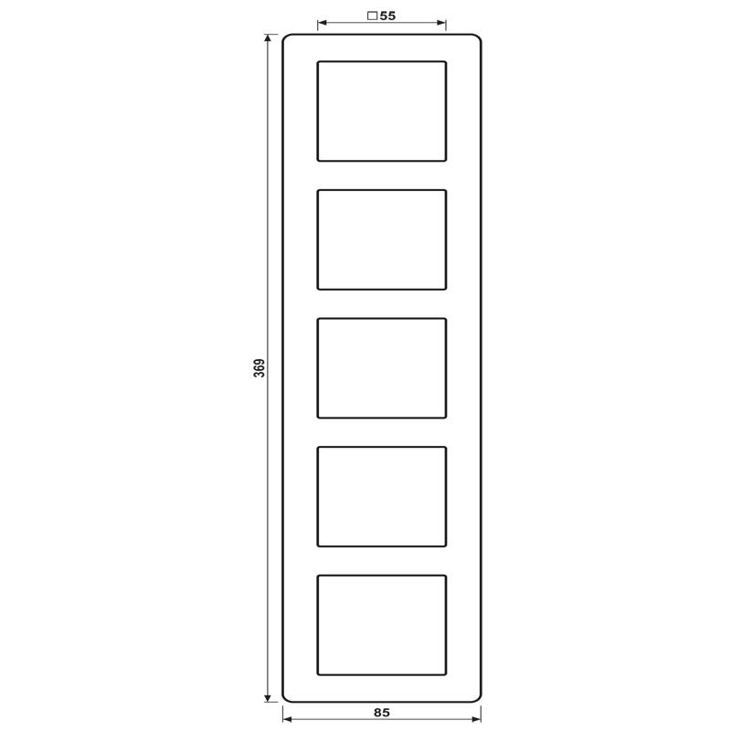 Jung Rahmen 5-fach AF 585 BF ANM-2