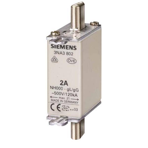 NH000-Sicherungseinsatz 50A 3NA3820 GL/GG 500VAC 250VDC mit Stirnmelder-0