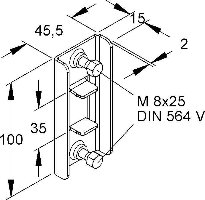 Niedax Trägerzwischenklemme TZK 86-96 S (1Paar)-1