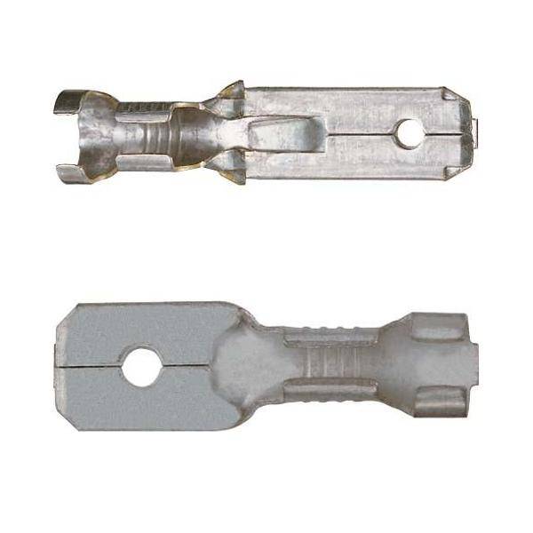 100 Stk. Klauke Flachstecker 2250 Messing-0