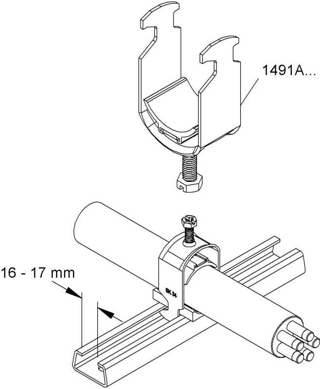 HKL Bügelschelle 52-58mm 1491A58-1
