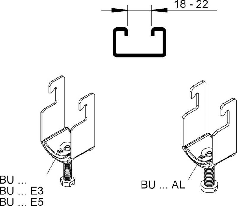 100 Stk. Niedax Bügelschelle BU 42 E3-2