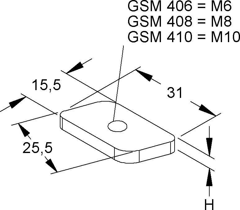 Niedax Gleitmutter GSM 410-2