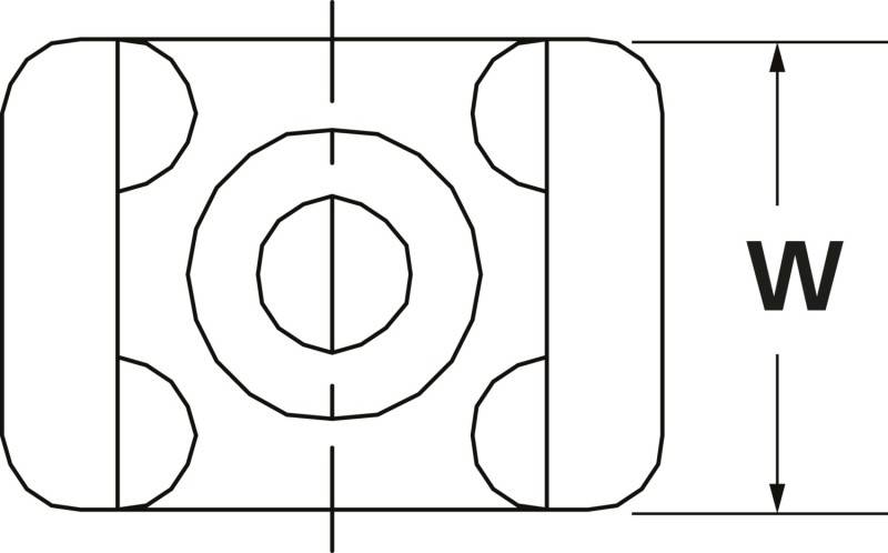 100 Stk. HellermannTyton Befestigungssockel KR6G5-2