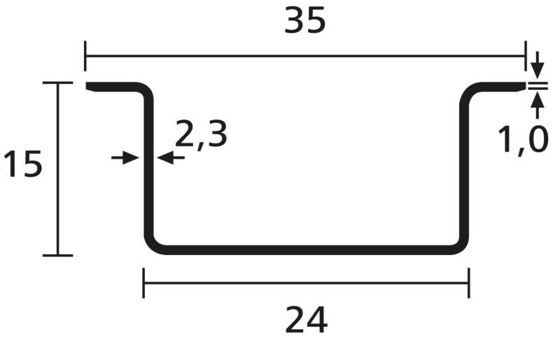 40 Mtr. HellermannTyton Tragschiene DELTA3F-1