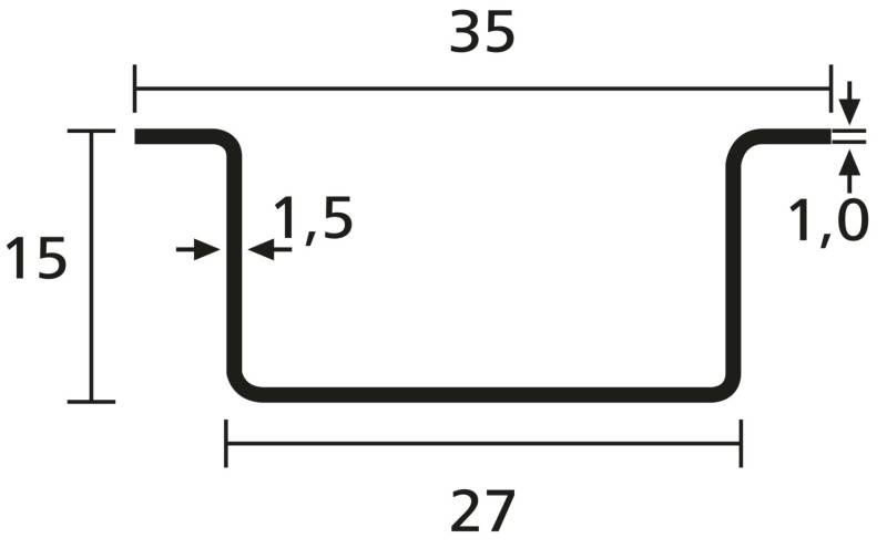 40 Mtr. HellermannTyton Tragschiene DELTA3F-2