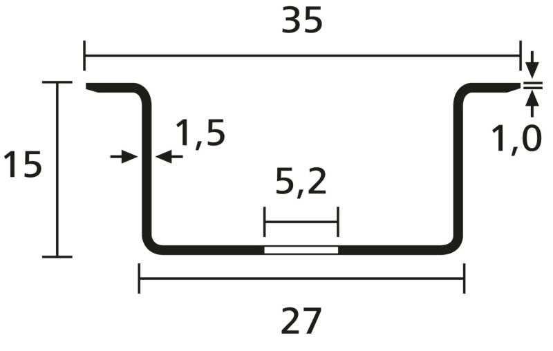 40 Mtr. HellermannTyton Tragschiene DELTA3F-3
