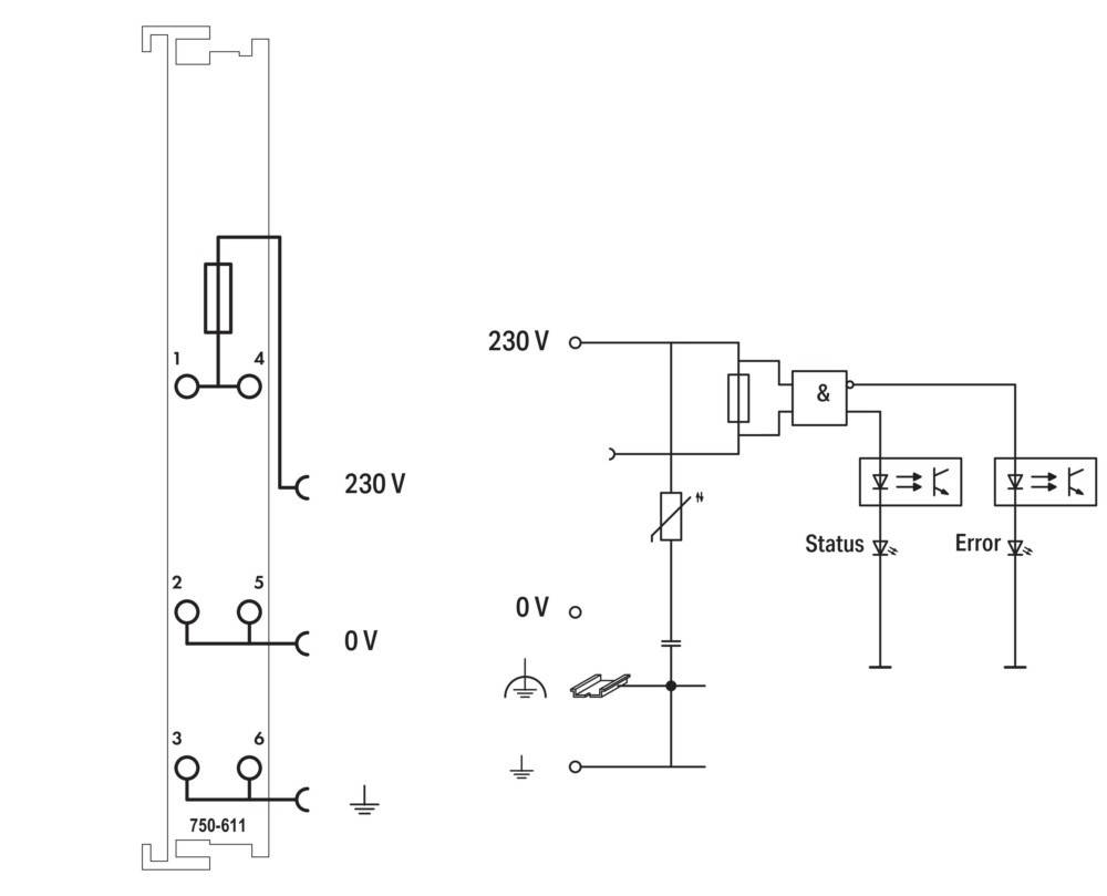 WAGO GmbH & Co. KG Potentialeinspeisung 750-611-1