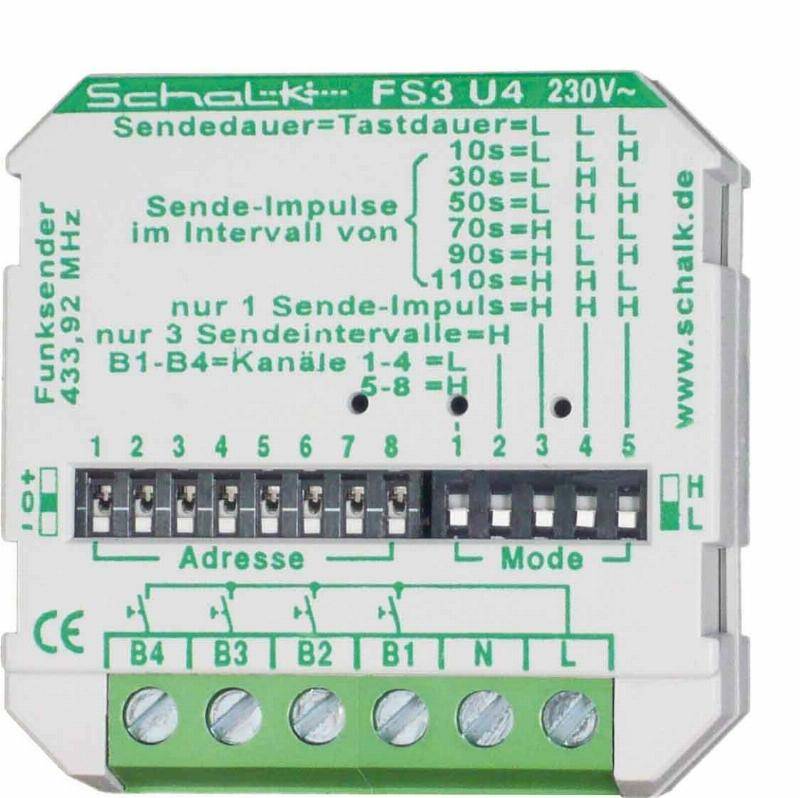 Schalk Funk-Sender UP FS3 U4 (230V AC)-0