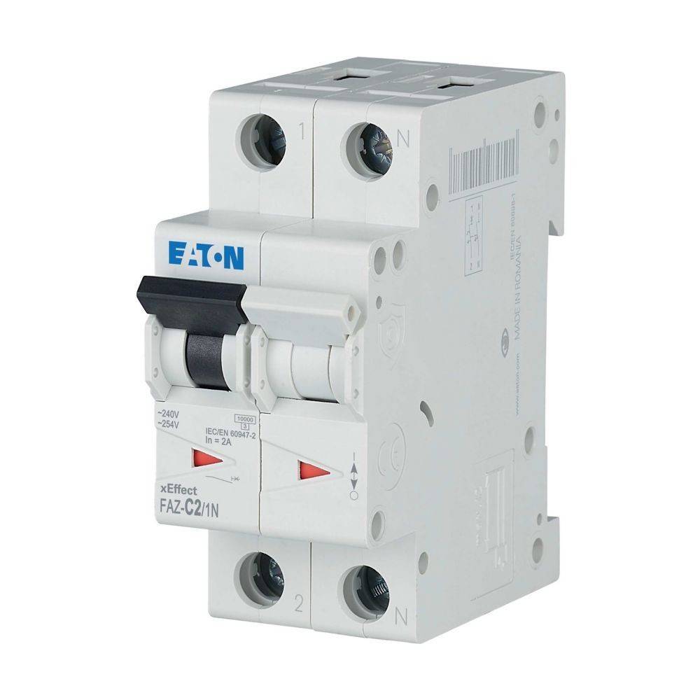 Eaton Leitungsschutzschalter FAZ-C2/1N-2