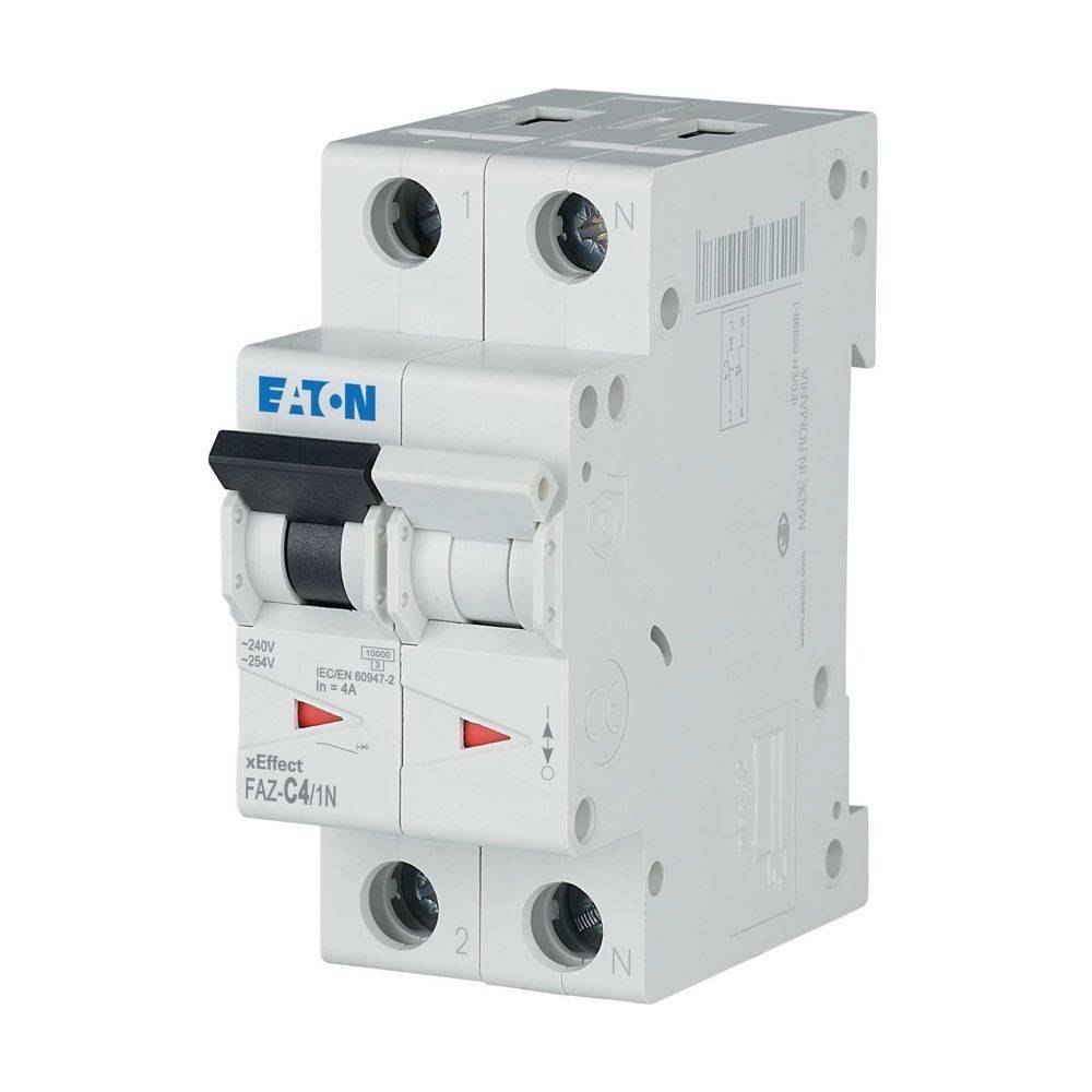 Eaton Leitungsschutzschalter FAZ-C4/1N-2