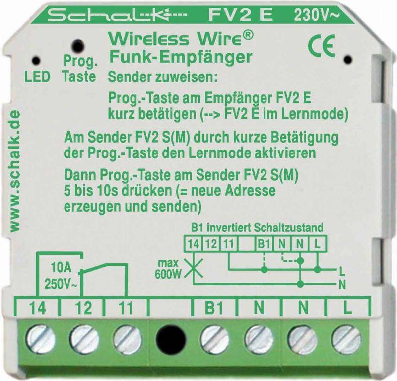 Schalk Funkempfänger FV2 E mit 1 Relaisausgang 230V-0