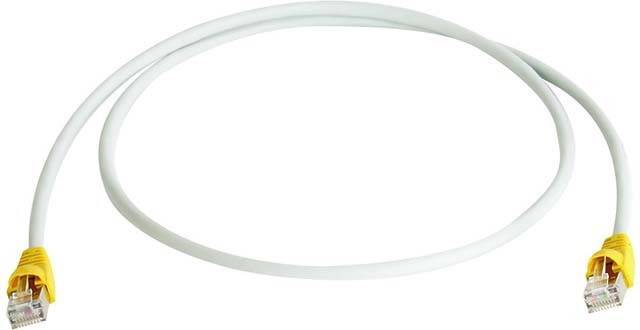 Telegärtner RJ45 (gekreuzt) Netzwerk Anschlusskabel CAT 6a S/FTP 7.50 m Grau Flammwidrig, mit Rastnasenschutz-1