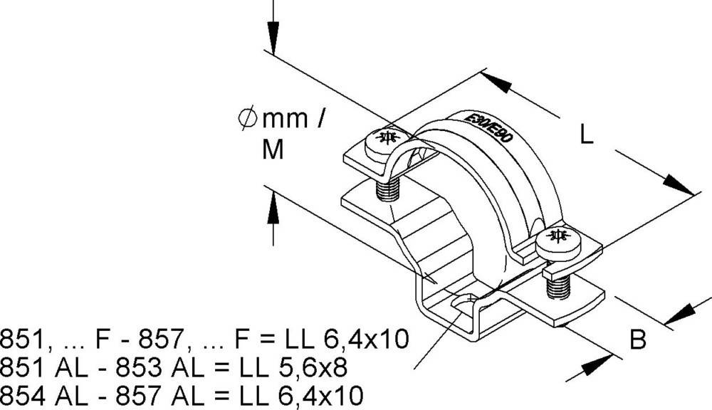 Niedax Rohrabstandsschelle 855 AL-2
