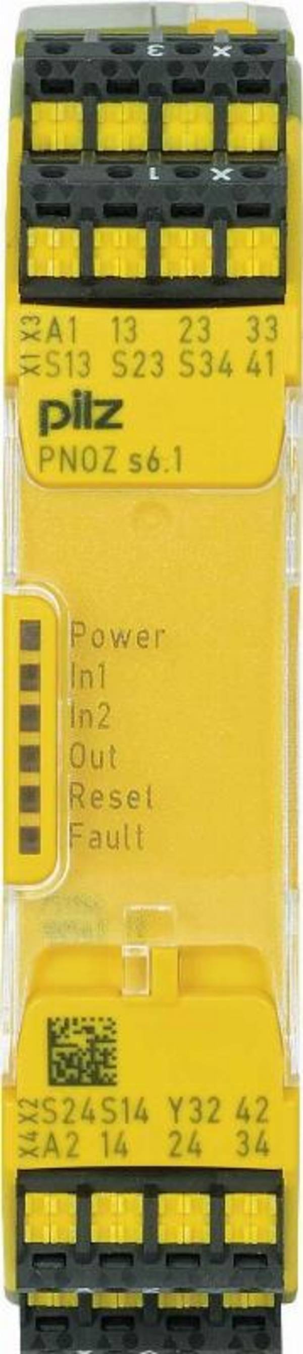 Pilz PNOZ s6.1 C Sicherheitsrelais 240V ac/dc, 48 V ac/dc, 3 Sicherheitskontakte, 1 Hilfsschalter, Automatisch RoHS SIL