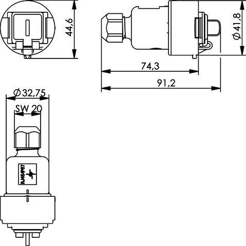 Telegärtner J00020A0437 STX V6 RJ45-Kupplungsdose Variante 6 