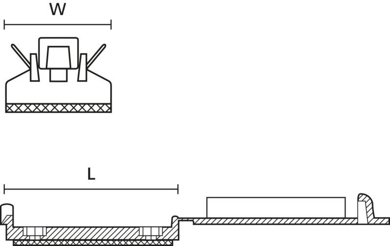 2000 Stk. HellermannTyton Flachbandkabelhalter FK-1