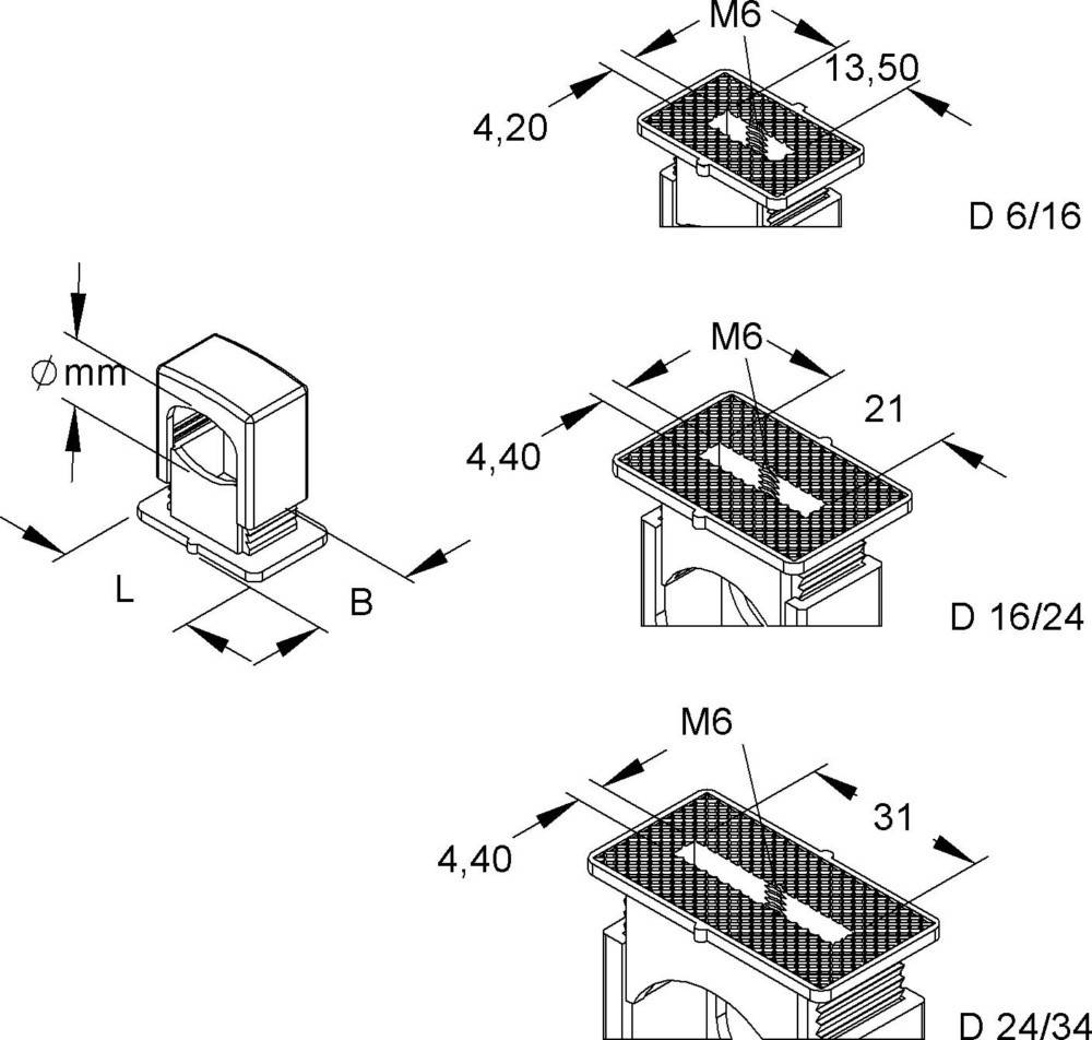 25 Stk. Niedax Iso-D-Schelle D 24/34-2