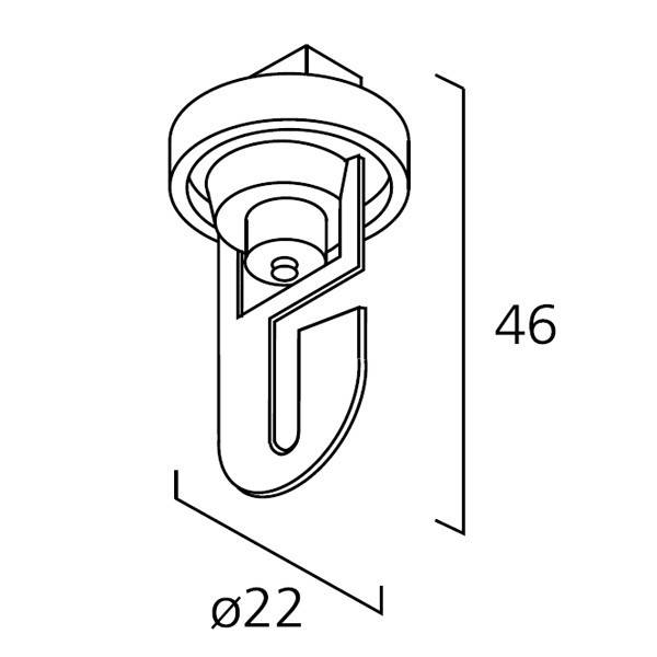 LTS Licht&Leuchten Universal-Haken EU 36-1