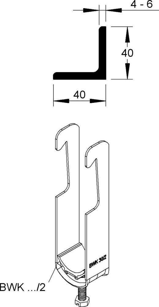 100 Stk. Niedax Bügelschellen BWK 34/2-1