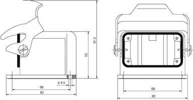10 Stk. Weidmüller Steckverbinder Gehäuse HDC H-1