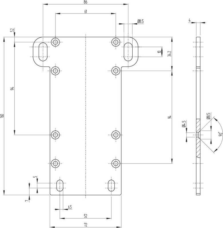 Schmersal Adapterplattenset Z/TQ900-1