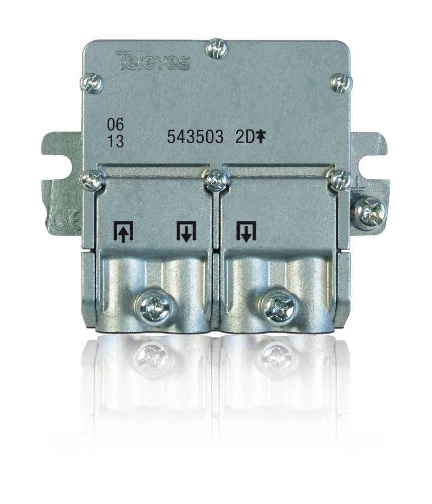 Televes Easy-F Verteiler 2f. 5-2400 MHz VD: 5 dB EFV2N-1