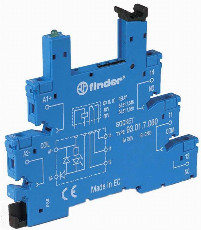 Finder Schraubfassung blau 93.01.8.240-0